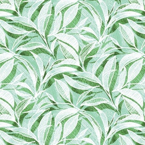 Textured Tea Leaves - green 