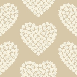 Flower Heart - Cream 1