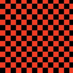 Red black checked day
