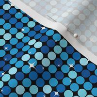 disco style background - blue - ditsy