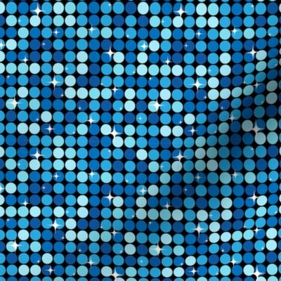 disco style background - blue - ditsy