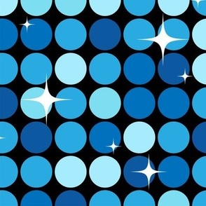 disco style background - blue - medium