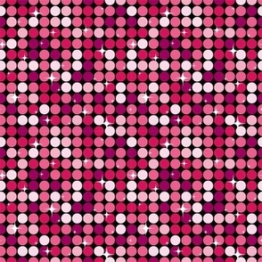 disco style background - pink - ditsy