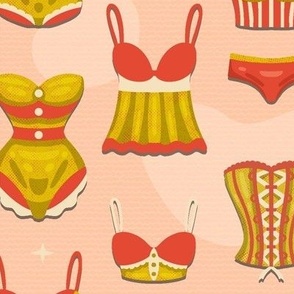Red Underwear Feminine Design / Large Scale