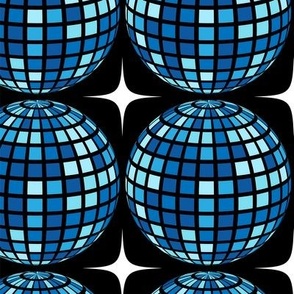 disco balls - blue - medium