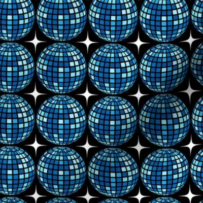 disco balls - blue - small