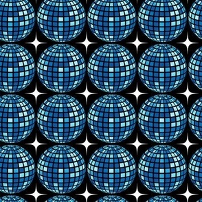 disco balls - blue - small