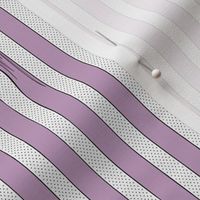 Pop art of purple and white textured stripes with playful cats ideal for nursery wall paper - small repeat 