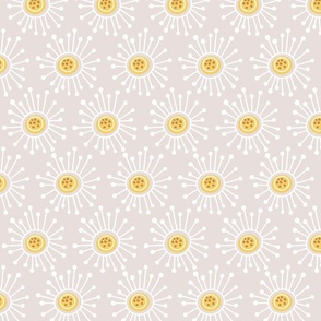 Minimal Floral in Linen and Yellow