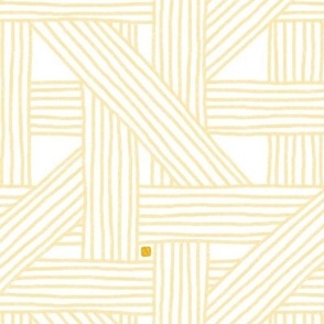Hand Drawn Geometric Rattan Lines Honey Gold - Large Scale