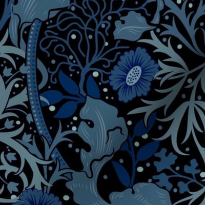 SEAWEED IN BLUE LAGOON - WILLIAM MORRIS 