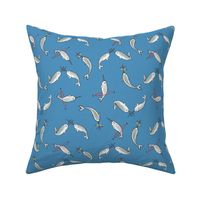 Narwhal Games on Marine Blue by Brittanylane