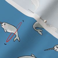 Narwhal Games on Marine Blue by Brittanylane