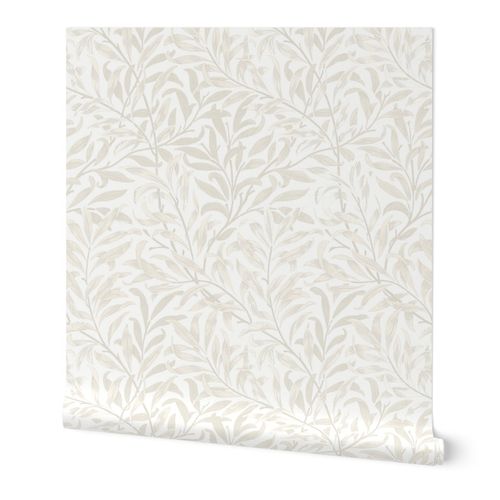 WILLOW BOUGH IN PALE IVORY - WILLIAM Wallpaper | Spoonflower