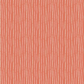 Whimsical Coral Stripe - Hand drawn coordinate