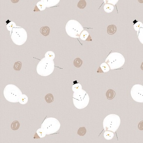 Kids Christmas fabric, cute snowman design 
