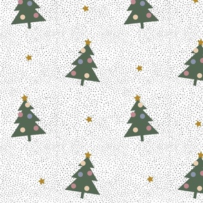 Scandi Christmas trees, Polkadot 