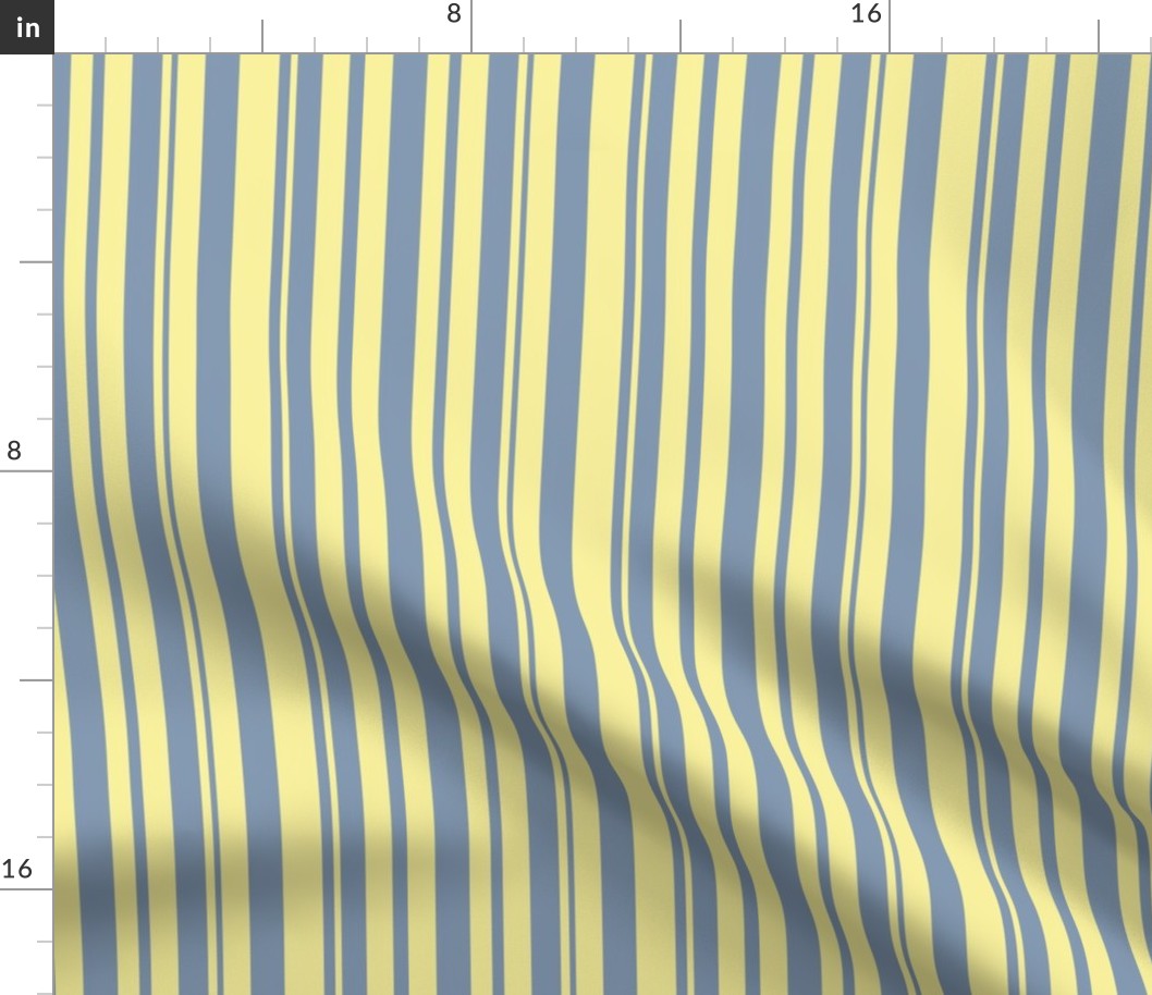 Journey Stripes in Daffodil and Blue/Grey