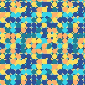 Teardrop and circle tile pattern 2