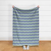 Pastel ikat chevron ethnic abstract - grand millennial - Sky Blue, Lilac, soft white and Honeydew - medium