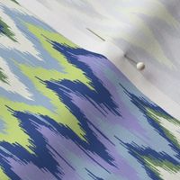 Pastel ikat chevron ethnic abstract - grand millennial - Sky Blue, Lilac, soft white and Honeydew - medium