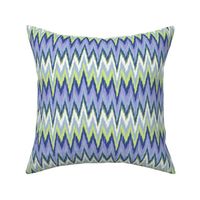 Pastel ikat chevron ethnic abstract - grand millennial - Sky Blue, Lilac, soft white and Honeydew - medium