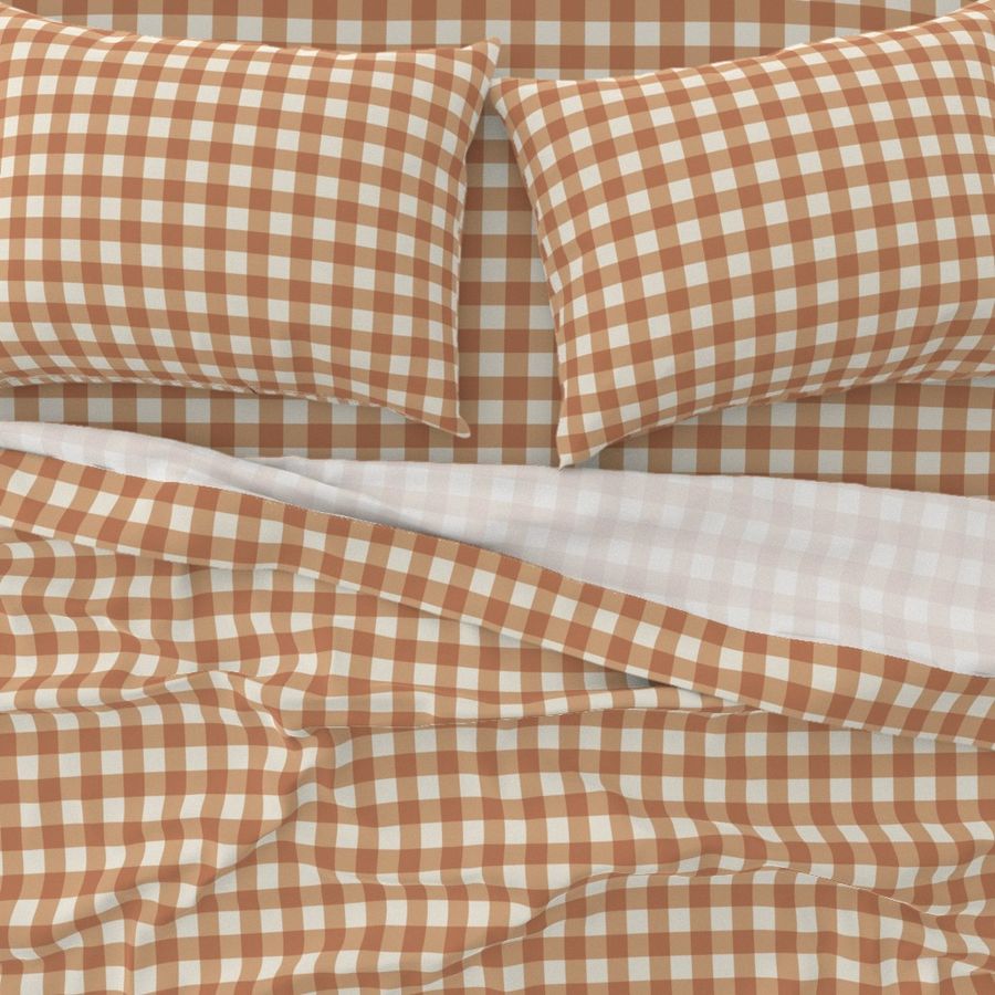 Gingham Terracotta Orange