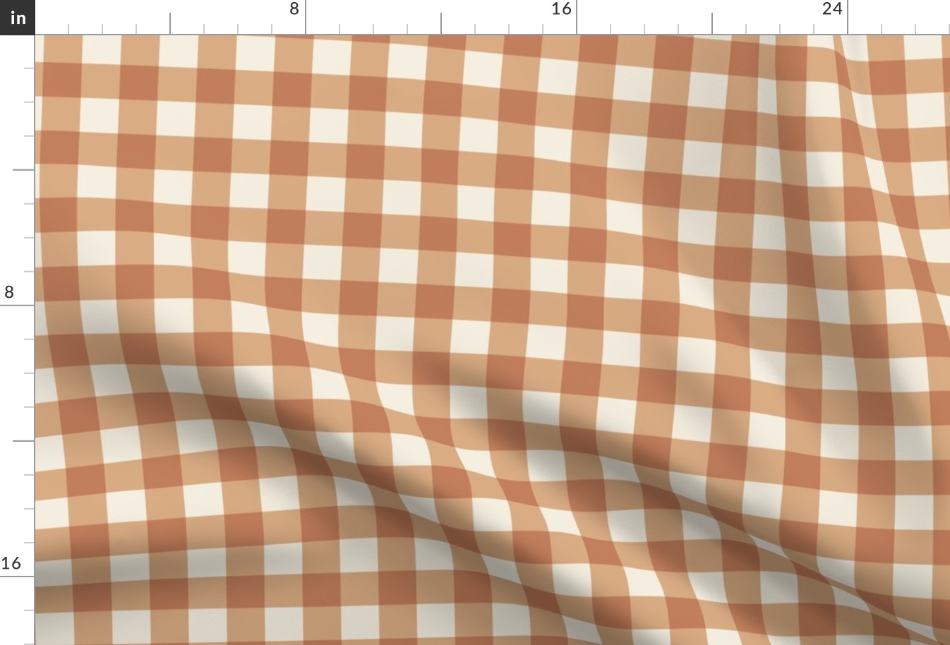 Gingham Terracotta Orange