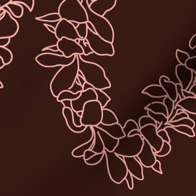Plumeria dark brown and pink