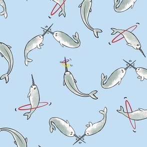 Narwhal Games on Powder Blue by Brittanylane