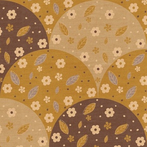 Floral Hills brown and yellow