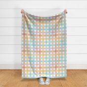 Pastel Rainbow Gingham Large Scale