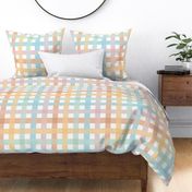 Pastel Rainbow Gingham Large Scale