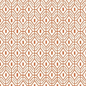 Minimal geometric/burnt orange/medium 