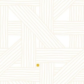 Hand Drawn Geometric Rattan Lines Light Gold by Angel Gerardo - Large Scale