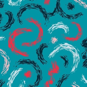 Statement Swirl Texture - Lagoon