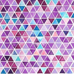Purple Aquarel Triangles