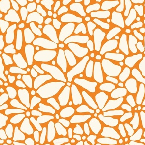 Abstract_Floral_-_Orange_And_Cream