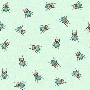 Turquoise cute bugs