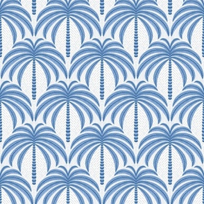palm springs palm trees/blue and white/medium