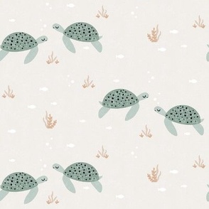 Sea Turtle Fabric, Wallpaper and Home