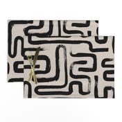 Tribal Abstract Maze Half-Drop (Large) 