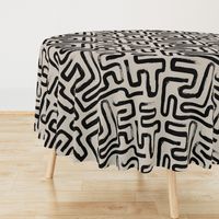 Tribal Abstract Maze Half-Drop (Large) 