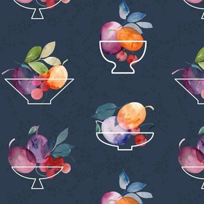 fruits in vases