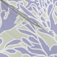 Lavender Agapanthus on light sage green - large