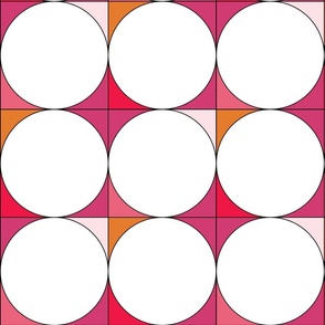 Bold Minimalist Circles  - Pinks