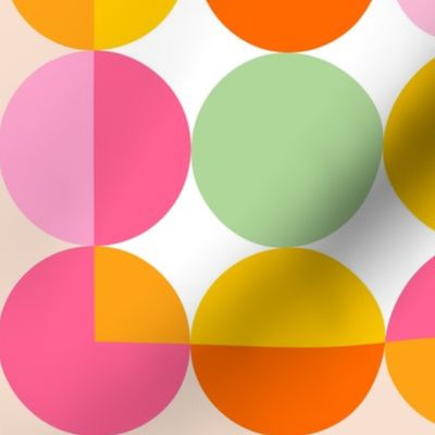 MEDIUM - Bold & Minimal Summer Dots - Pink, orange, Yellow