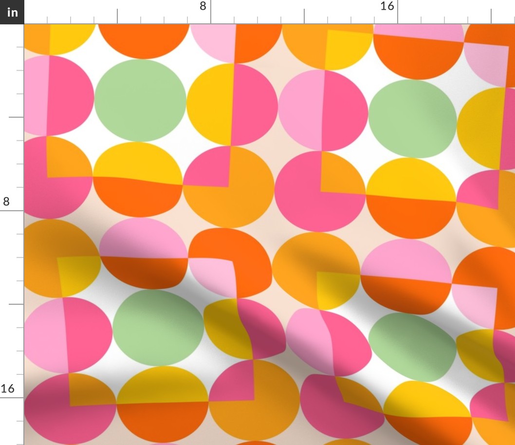MEDIUM - Bold & Minimal Summer Dots - Pink, orange, Yellow