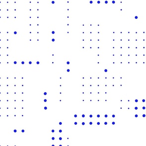 dots grid - blue