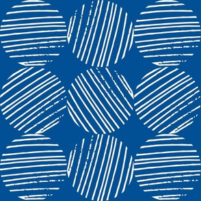 Textured Circles - Cobalt Blue Bold Minimalist Circles
